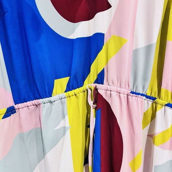 Modcloth As You Love It Ruffle Geometric Dress Boho Retro Party Dress Plus Size - Picture 6 of 10